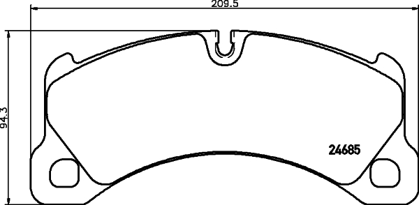 Brake Pad Set, disc brake - 8DB 355 015-131 HELLA