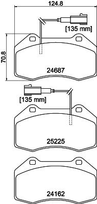 Brake Pad Set, disc brake - 8DB 355 016-141 HELLA