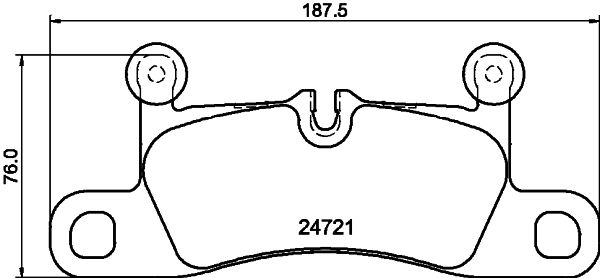 Brake Pad Set, disc brake - 8DB 355 015-101 HELLA