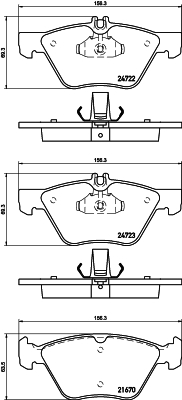 Bremsbelagsatz, Scheibenbremse - 8DB 355 014-291 HELLA