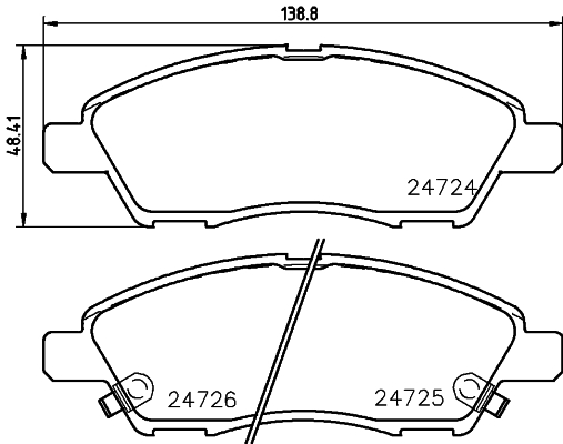 Brake Pad Set, disc brake - 8DB 355 014-071 HELLA