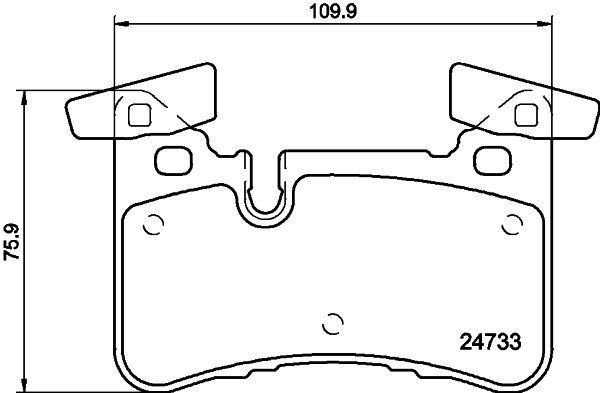 Brake Pad Set, disc brake - 8DB 355 015-721 HELLA