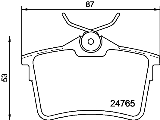 Brake Pad Set, disc brake - 8DB 355 014-081 HELLA