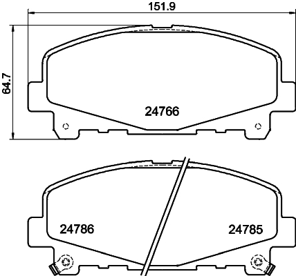 Bremsbelagsatz, Scheibenbremse - 8DB 355 013-881 HELLA