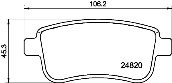 Brake Pad Set, disc brake - 8DB 355 025-421 HELLA