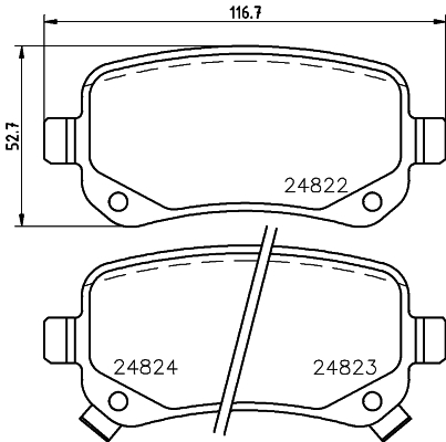 Комплект тормозных колодок, дисковый тормоз - 8DB 355 014-331 HELLA