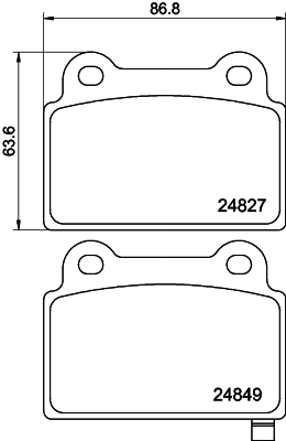 Brake Pad Set, disc brake - 8DB 355 014-701 HELLA