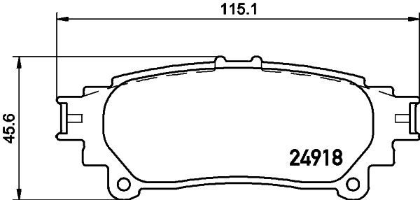 Brake Pad Set, disc brake - 8DB 355 015-371 HELLA