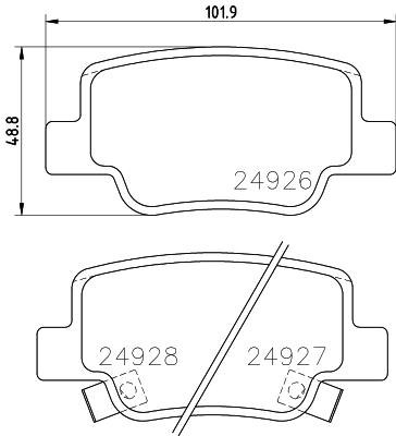 Kit pastiglie freno, Freno a disco - 8DB 355 014-891 HELLA