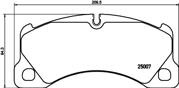 Brake Pad Set, disc brake - 8DB 355 015-801 HELLA