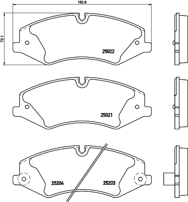 Brake Pad Set, disc brake - 8DB 355 015-551 HELLA