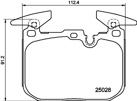 Kit pastiglie freno, Freno a disco - 8DB 355 025-771 HELLA