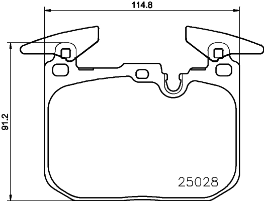 Brake Pad Set, disc brake - 8DB 355 021-271 HELLA