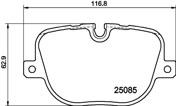 Brake Pad Set, disc brake - 8DB 355 015-451 HELLA