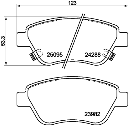 Brake Pad Set, disc brake - 8DB 355 021-131 HELLA