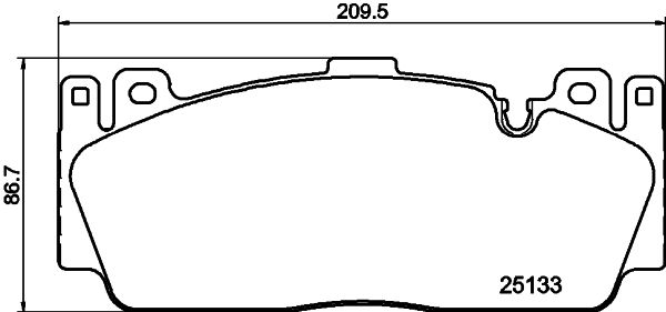 Brake Pad Set, disc brake - 8DB 355 019-991 HELLA