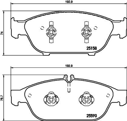 Kit pastiglie freno, Freno a disco - 8DB 355 020-681 HELLA