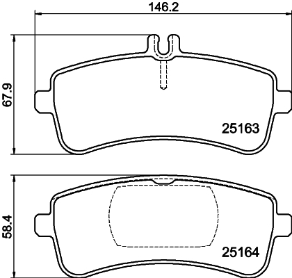 Brake Pad Set, disc brake - 8DB 355 025-241 HELLA