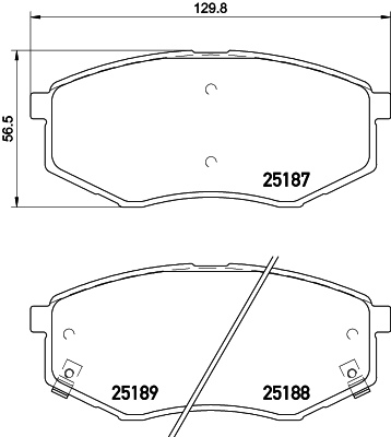 stabdžių trinkelių rinkinys, diskinis stabdys - 8DB 355 019-791 HELLA