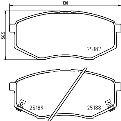 Kit pastiglie freno, Freno a disco - 8DB 355 037-981 HELLA