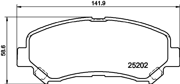 Brake Pad Set, disc brake - 8DB 355 015-911 HELLA