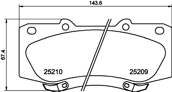 Kit pastiglie freno, Freno a disco - 8DB 355 015-821 HELLA