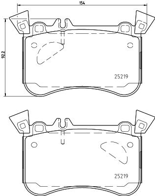 Brake Pad Set, disc brake - 8DB 355 021-771 HELLA