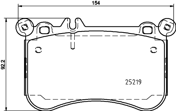 Brake Pad Set, disc brake - 8DB 355 019-611 HELLA