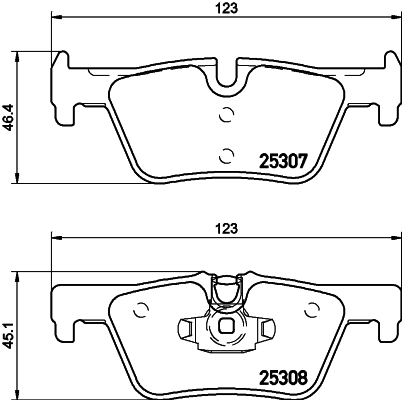 Brake Pad Set, disc brake - 8DB 355 019-971 HELLA