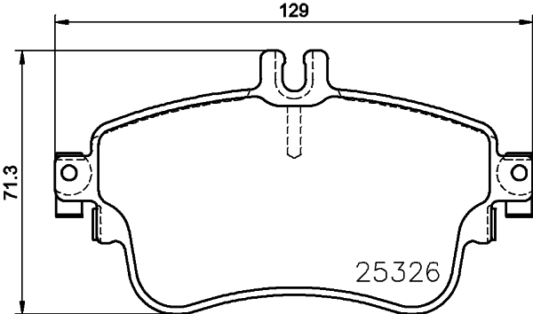 Brake Pad Set, disc brake - 8DB 355 019-751 HELLA