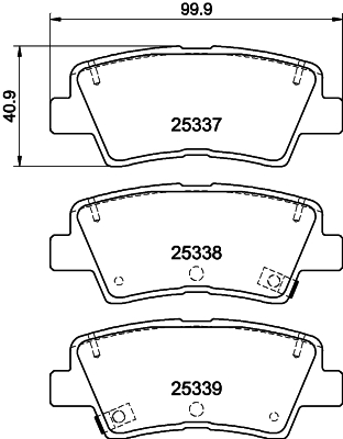 Kit pastiglie freno, Freno a disco - 8DB 355 031-821 HELLA