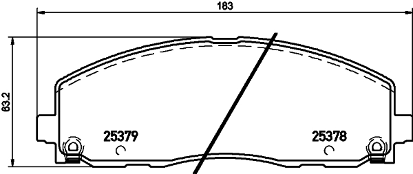 Brake Pad Set, disc brake - 8DB 355 020-571 HELLA