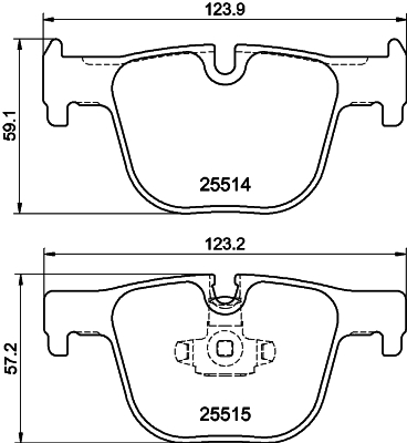 Brake Pad Set, disc brake - 8DB 355 019-781 HELLA
