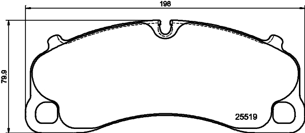 Brake Pad Set, disc brake - 8DB 355 039-991 HELLA