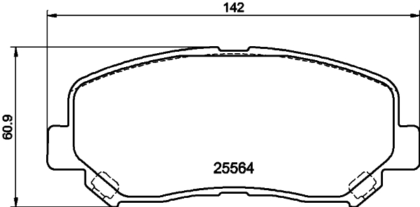 stabdžių trinkelių rinkinys, diskinis stabdys - 8DB 355 020-511 HELLA