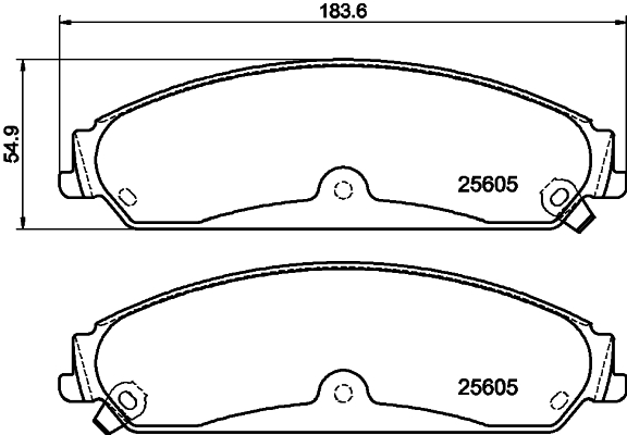 Brake Pad Set, disc brake - 8DB 355 020-541 HELLA