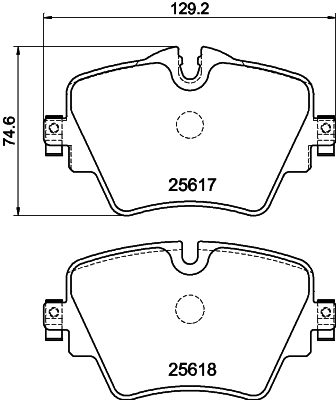 Brake Pad Set, disc brake - 8DB 355 023-131 HELLA