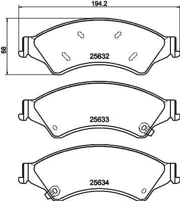 Brake Pad Set, disc brake - 8DB 355 020-781 HELLA