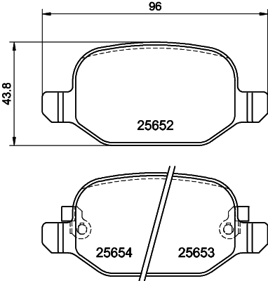 Brake Pad Set, disc brake - 8DB 355 020-761 HELLA