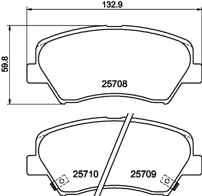 Kit pastiglie freno, Freno a disco - 8DB 355 021-781 HELLA