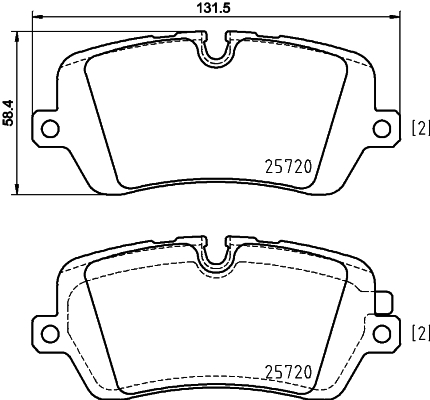 Brake Pad Set, disc brake - 8DB 355 020-361 HELLA