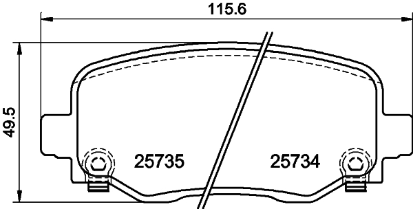 Brake Pad Set, disc brake - 8DB 355 024-701 HELLA