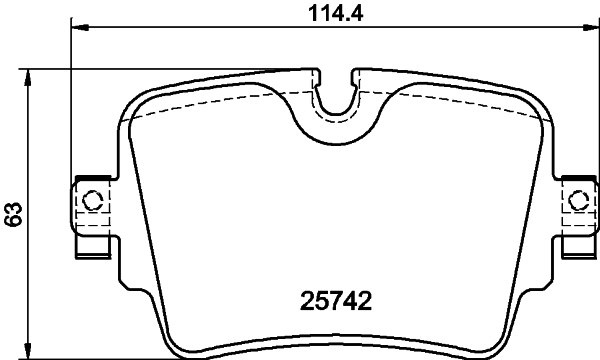 Brake Pad Set, disc brake - 8DB 355 021-391 HELLA