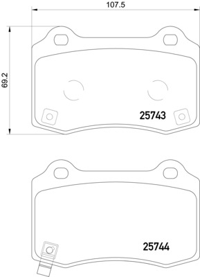 Brake Pad Set, disc brake - 8DB 355 021-251 HELLA