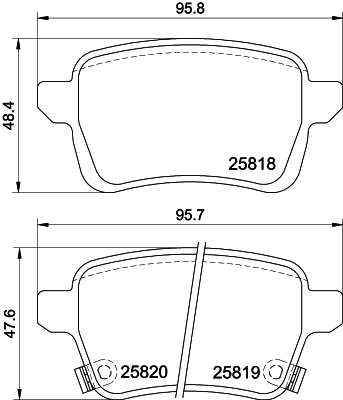 Комплект тормозных колодок, дисковый тормоз - 8DB 355 036-431 HELLA
