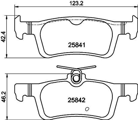 Kit pastiglie freno, Freno a disco - 8DB 355 031-761 HELLA
