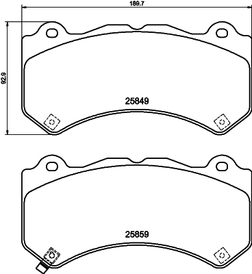 Kit pastiglie freno, Freno a disco - 8DB 355 021-041 HELLA