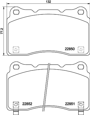 Brake Pad Set, disc brake - 8DB 355 039-151 HELLA