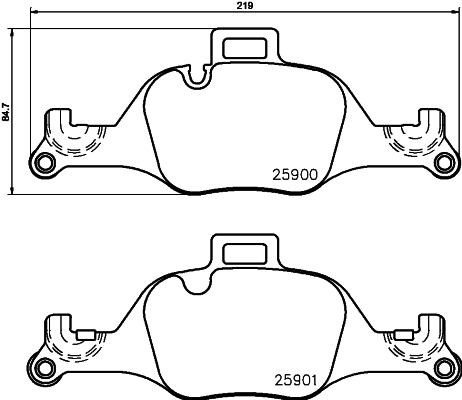 Kit pastiglie freno, Freno a disco - 8DB 355 036-531 HELLA