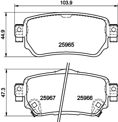 Kit pastiglie freno, Freno a disco - 8DB 355 021-491 HELLA